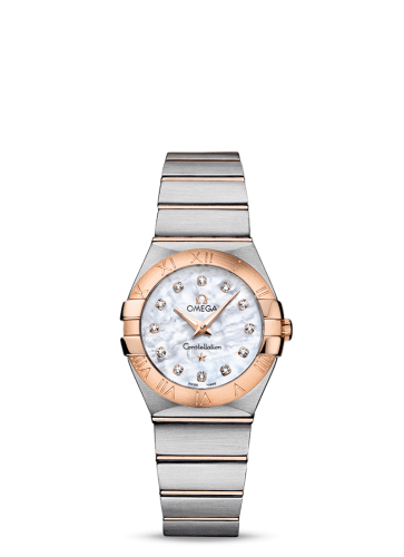 Omega Constellation Quartz 27 Brushed Stainless Steel / Red Gold / MOP
